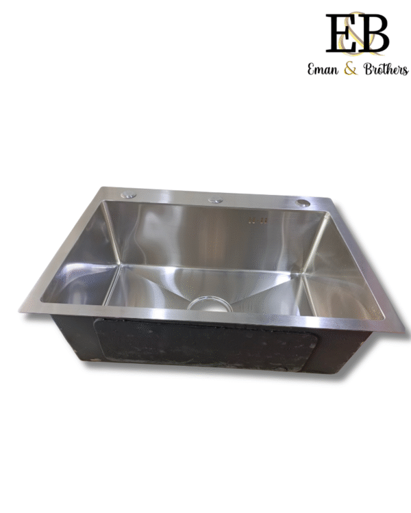 Handmade Stainless Steel Kitchen Sink – 60x45 cm