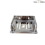 7-piece stainless steel bathroom accessory set by Eman & Brothers with cup holder, towel rod, hooks, and more