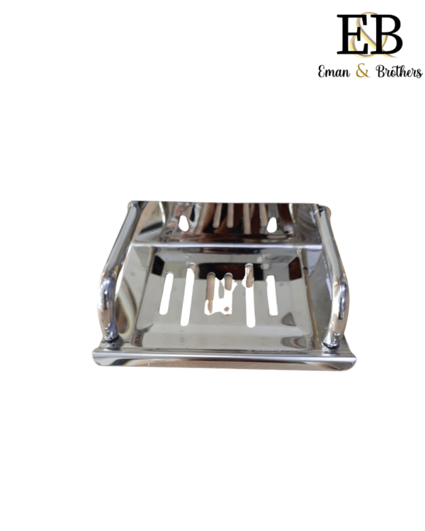 7-piece stainless steel bathroom accessory set by Eman & Brothers with cup holder, towel rod, hooks, and more